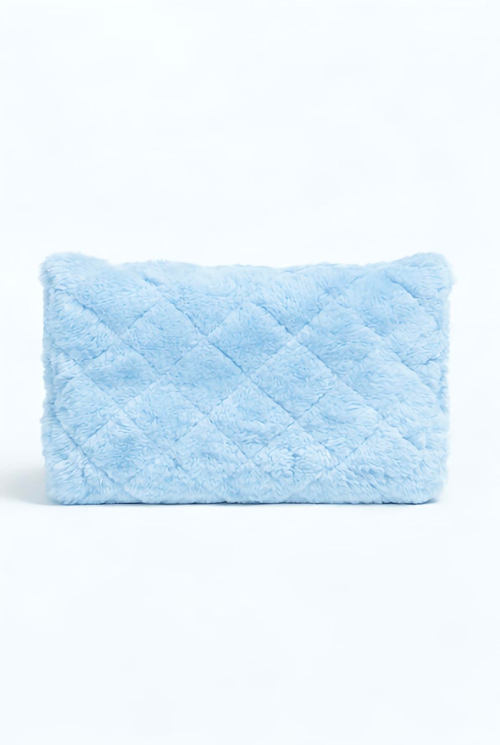 Καπιτονέ Γούνινη Τσάντα Ώμου σε Μπεζ με Χρυσή Αλυσίδα