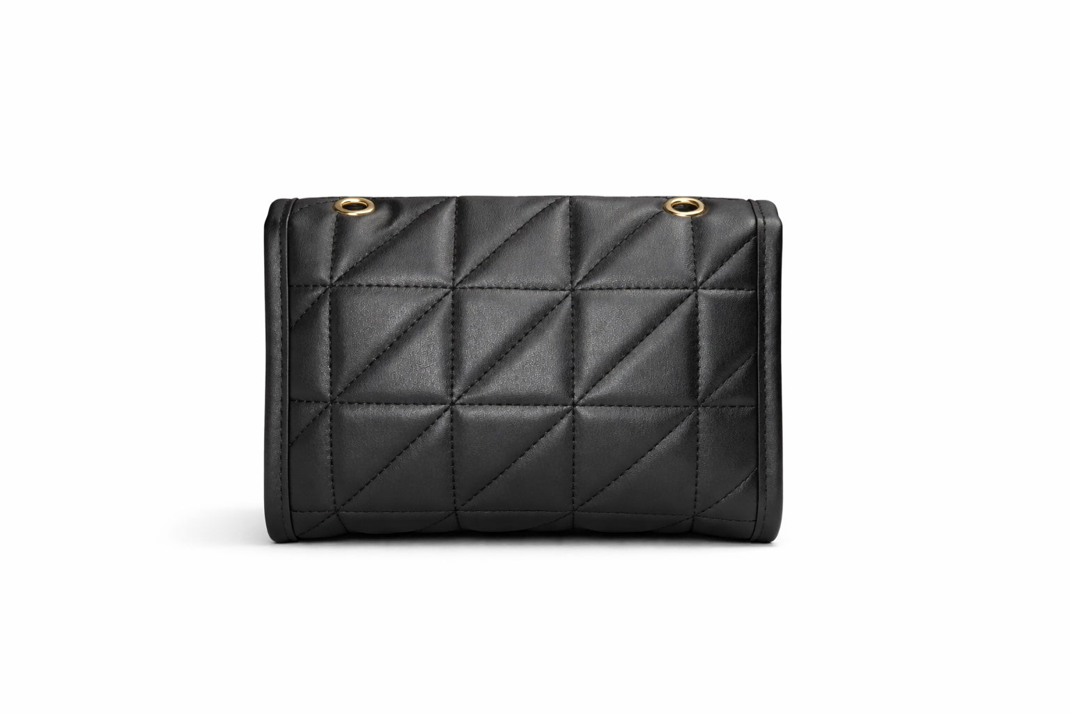 Καπιτονέ Mini Τσάντα Χειρός &amp; Ώμου – Μαύρη με Χρυσή Αλυσίδα