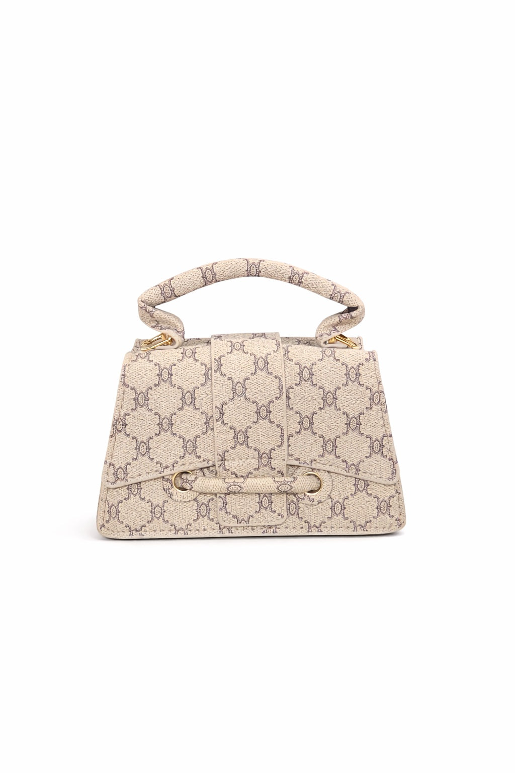 Mini Τσάντα Χειρός με All-Over Monogram Σχέδιο &amp; Αποσπώμενο Λουράκι